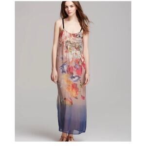 Twelfth Street by Cynthia Vincent Portrait Floral Silk Maxi Dress